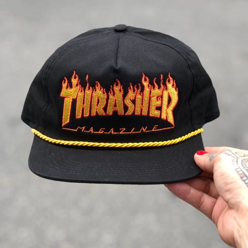 BONÉ THRASHER MAGAZINE FLAME HOPE SNAPBACK BLACK